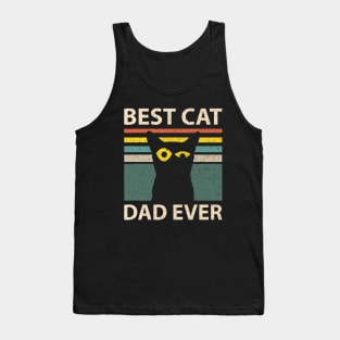 Vintage Best Cat Dad Ever Tank Top